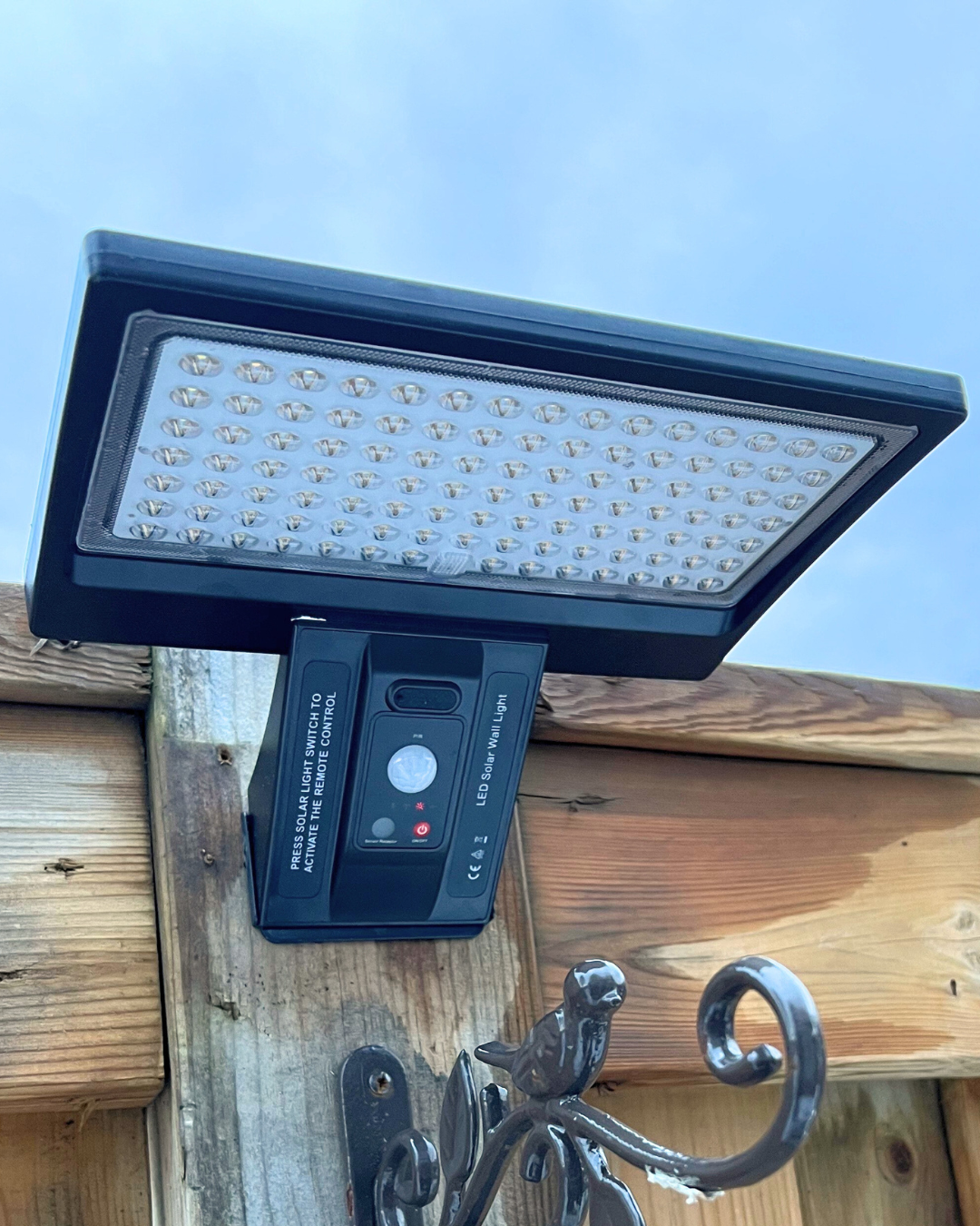 BigM Solar Wall Lamp for Outdoor Security with Motion Sensor is easy to install on the wall, fence posts, and pillars
