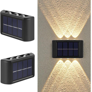 This solar wall lamp comes in 2 packs and 4 packs.
