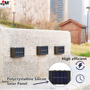 This BigM solar wall lamp is easy to install. No wiring or adapters are required. You can install this on all types of walls with the attached screws and double-sided tape. This wall light can be installed on walls, corridors, gardens, porches, terraces, garage doors, and fences. decks, patios.