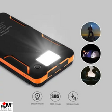 Load image into Gallery viewer, BigM solar charging power bank has an emergency flash light
