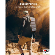 Load image into Gallery viewer, This BigM solar charging bank is ideal to use during off-grid camping, hiking, traveling.
