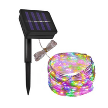 Cargar imagen en el visor de la galería, BigM LED solar fairy string lights for outdoor holiday decoration also available in multicolor
