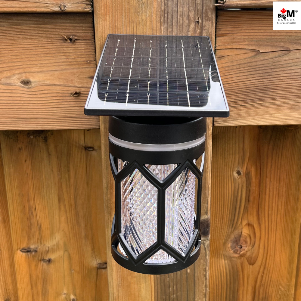 BigM solar wall mounted lamp with constant warm white lighting for outdoor walls, pathways