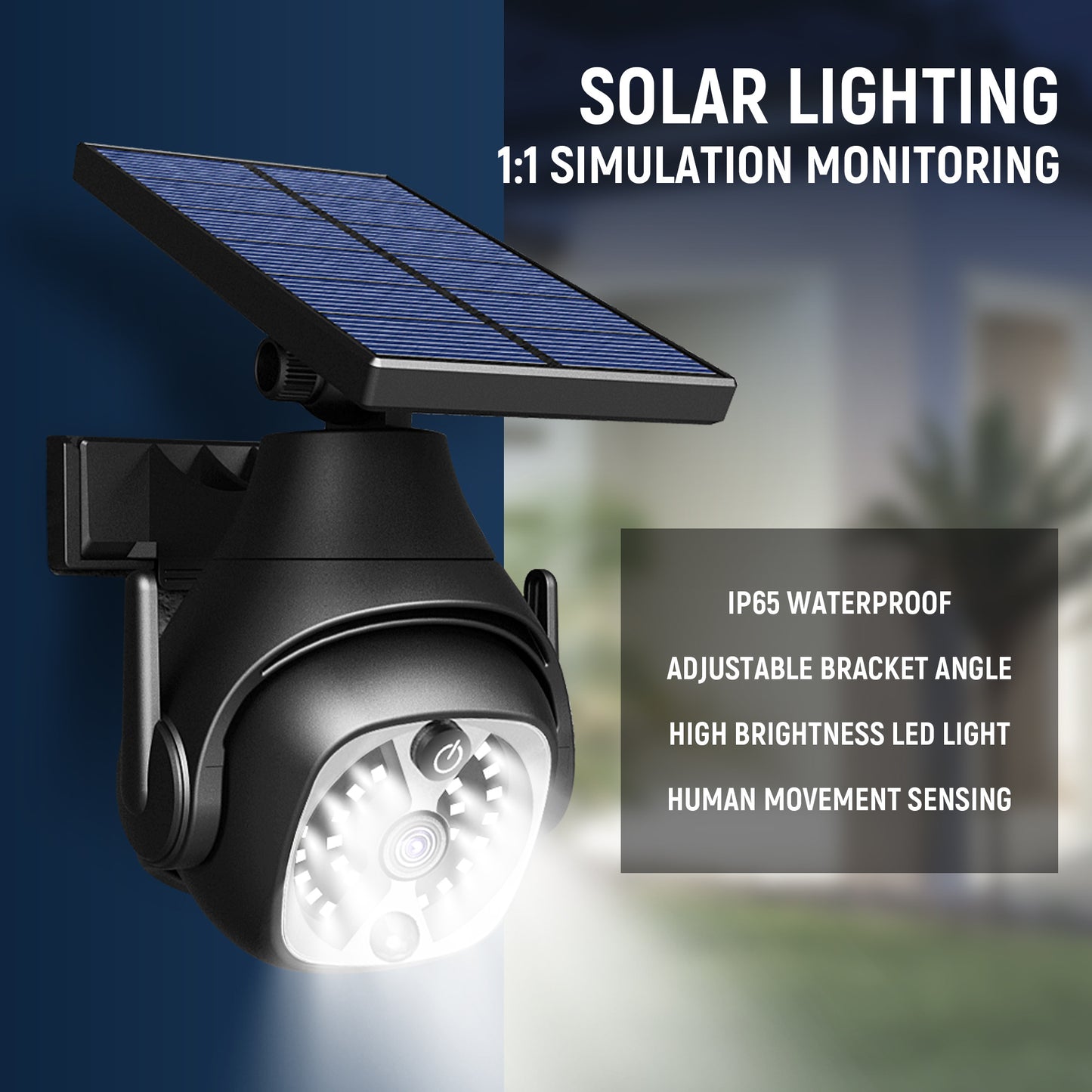 BigM Solar Fake Security Camera & Motion Sensor Floodlight for Outdoor