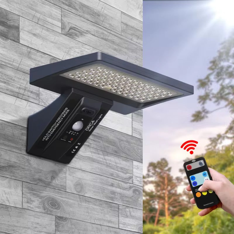 BigM Solar Wall Lamp for Outdoor Security with Motion Sensor & Steady Lighting Options