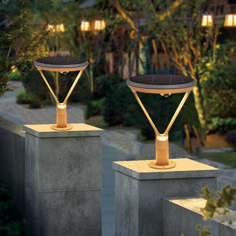 BigM Solar Outdoor Post Light with Motion Sensor, Steady Lighting Options & 7 ft Pole for Gardens, Pathways, Driveways & Pillar Tops
