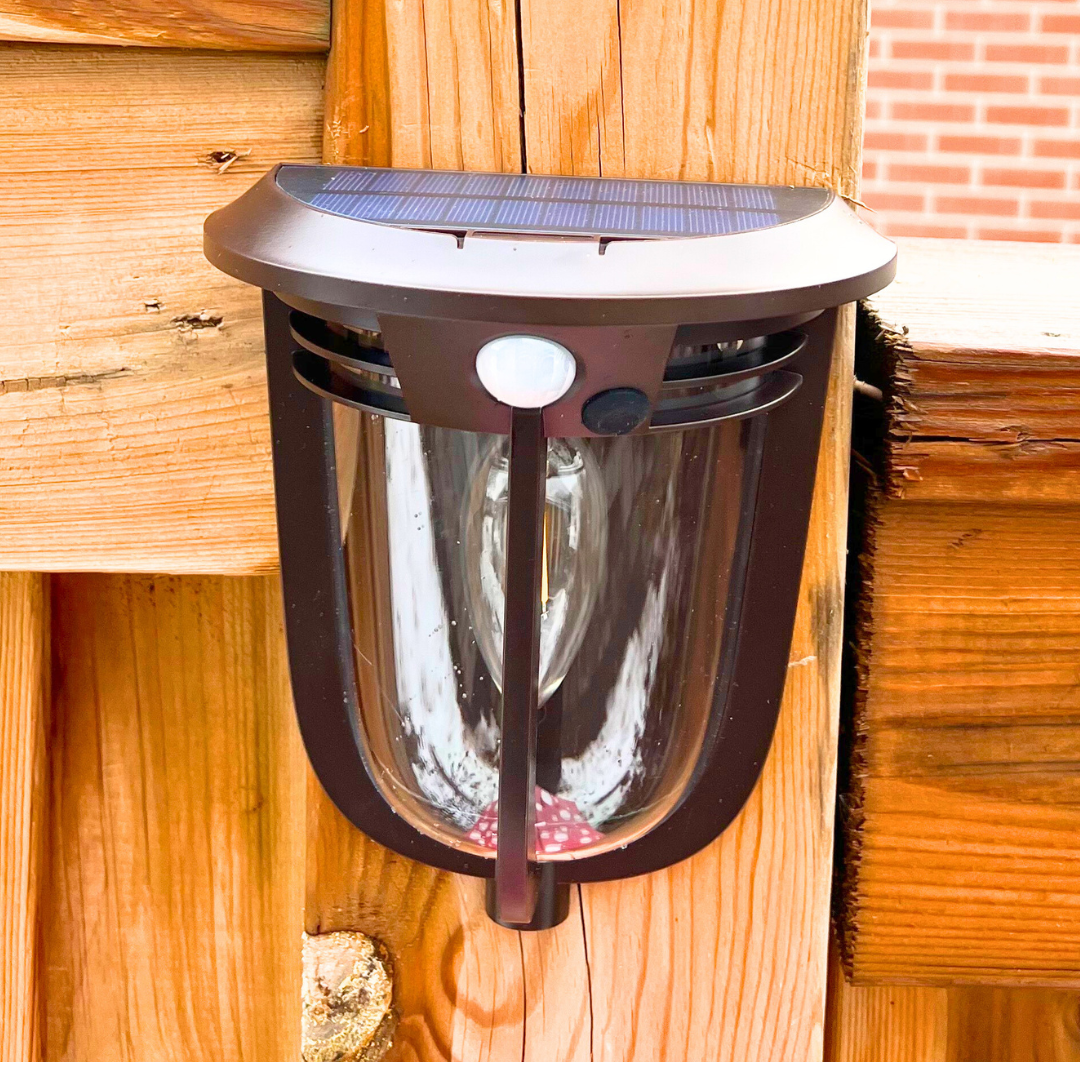 BigM Solar Porch Light with Motion Sensor — Outdoor Waterproof Warm-White Illumination for Driveways, Patios & Pathways