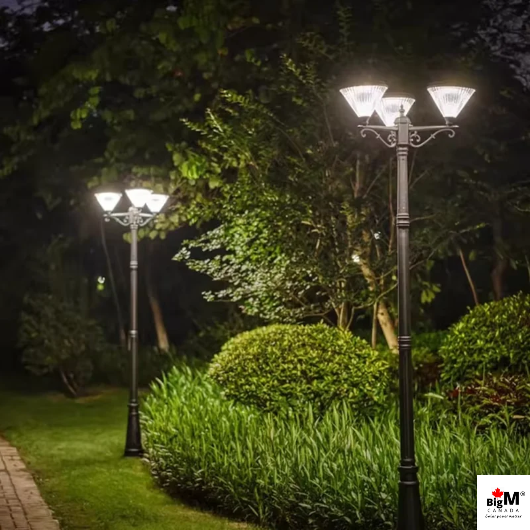 BigM European Vintage Style Solar Royal Garden Lights for Lawns, Gardens, Pathways & Backyards