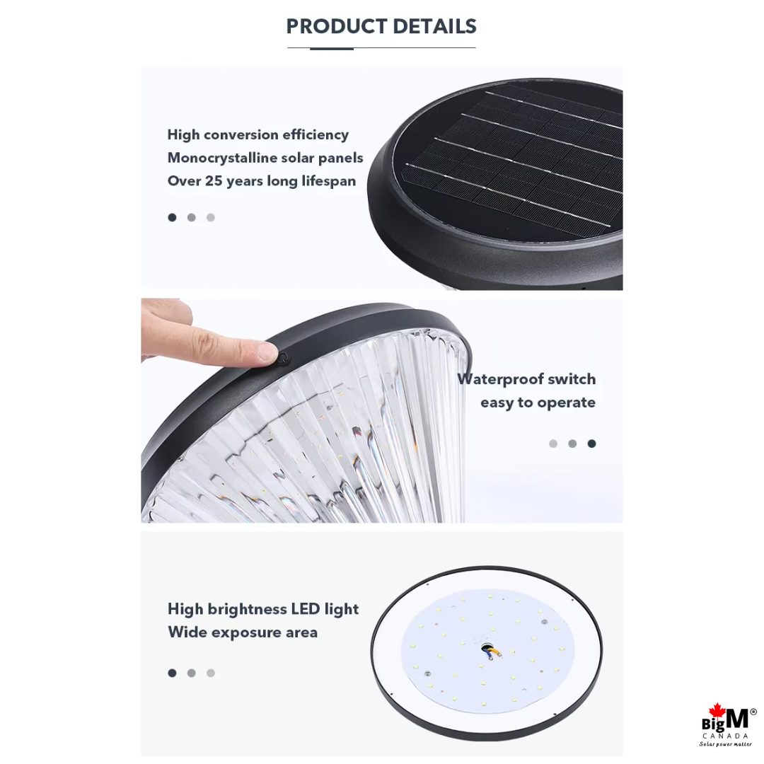 BigM European Vintage Style Solar Royal Garden Lights for Lawns, Gardens, Pathways & Backyards