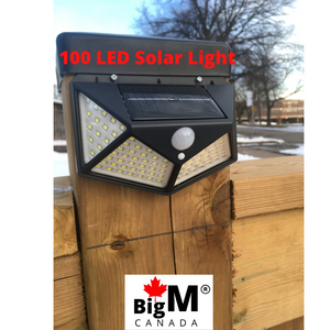 Image of a BigM Super Bright Wireless 100 LED Solar Lights with Motion Sensor can be installed on the walkway of a house
