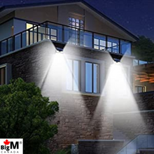 Cargar imagen en el visor de la galería, BigM Super Bright 114 LED Solar Motion Sensor Lights generate bright light with motion sensor at the outdoors of your house
