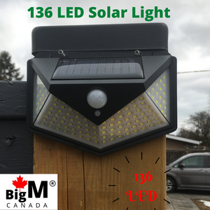 BigM Bright 136 LED Solar Security Light with Motion Sensor fits perfectly on a 4X4 & 6x6 post