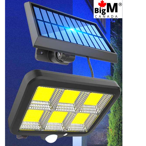 Image of a BigM 3000 Lumens LED Solar Motion Sensor Light & 10 Ft Extension Cable