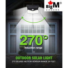 Load image into Gallery viewer, BigM  212 LED Best Solar Security Light covers more area in 270 degrees angle.
