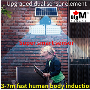 BigM 5000 Lumens Best Motion Sensor Solar Light can sense the motion as far as 30 ft away