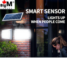 Load image into Gallery viewer, BigM 5000 Lumens Best Motion Sensor Solar Light for Outdoors Driveways has high efficient radar sensor

