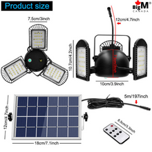 Load image into Gallery viewer, BigM 60 LED Bright Solar Pendant Light for Garage Shade Burn has a bright adjustable light

