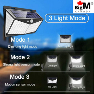 BigM  212 LED Best Solar Security Light has 3 lighting modes