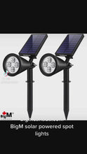 Load and play video in Gallery viewer, BigM 20 LED Cool White Wireless Solar Spotlights for Landscape Gardens
