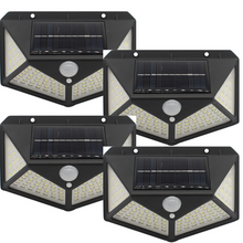 Charger l&#39;image dans la galerie, Image of 4 units of BigM Super Bright Wireless 100 LED Solar Lights
