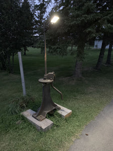 Night view of BigM 100 w street light that being installed by customer in a park