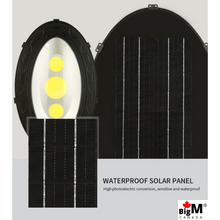 Cargar imagen en el visor de la galería, BigM Heavy Duty 500W Solar Flood Light With a large high efficient solar panel
