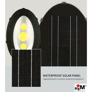 BigM Heavy Duty 500W Solar Flood Light With a large high efficient solar panel