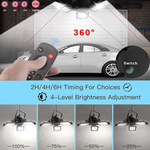 Load image into Gallery viewer, BigM 60 LED Bright Solar Pendant Light for Garage Shade Burn has 4 level of brightness control that can be adjusted with the help of a remote
