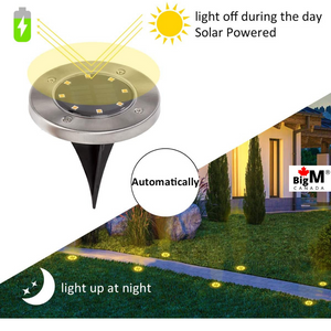 BigM RGB color changing solar garden lights is easy to install