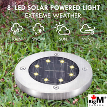 Load image into Gallery viewer, BigM Cool White LED Solar Landscaping Lights can survive through Canadian winter weather

