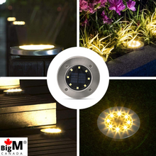 Load image into Gallery viewer, BigM Cool White LED Solar Landscaping Lights an be installed on the staircase, garden, drivewayss
