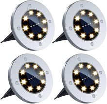 Load image into Gallery viewer, BigM Waterproof Solar Landscaping Lawn Lights 8 LED Warm White 4 Packs

