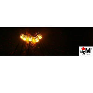 BigM 96 LED Bright Flickering Flame Solar Tiki Torch Lights