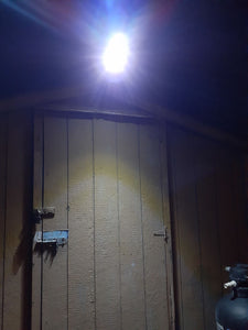 BigM 100W solar street flood light is installed by a customer at his property and generated bright light. The customer did  a photo review with 5 star rating
