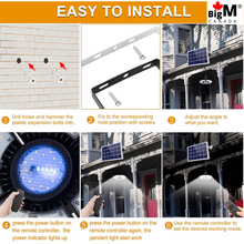 Load image into Gallery viewer, BigM 136 LED 1000 Lumens Bright Indoor Solar Light for Patios Pergolas is very easy to install
