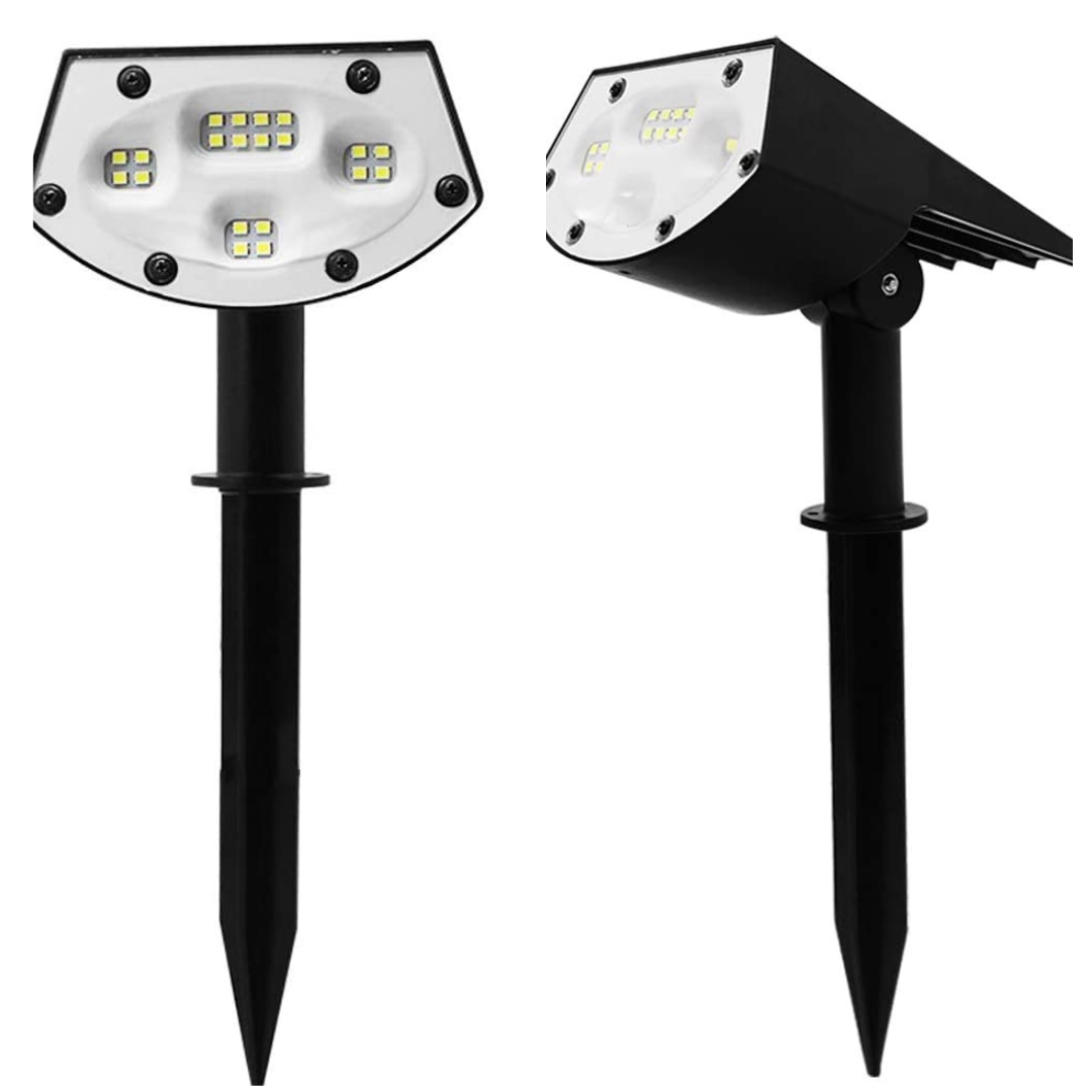 Images of BigM 20 LED Cool White Wireless Solar Spotlights for Gardens