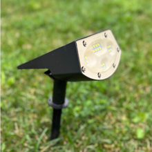 Load image into Gallery viewer, BigM 20 LED Cool White Wireless Solar Spotlights for Gardens installed on a lawn
