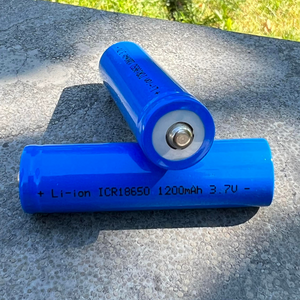 Image of 2 units of BigM Solar Lithium Ion Rechargeable Batteries 18650 3.7V 1200mAh button top
