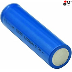 Image of a BigM Lithium Ion Rechargeable Batteries 18650 3.7V 1200mAh flat top