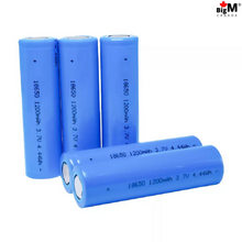 Charger l&#39;image dans la galerie, BigM Solar Lithium Ion Rechargeable Batteries 18650 3.7V 1200mAh Cylindrical Battery Cell that can be used in BigM LED Motion Sensor Solar Lights Flash Lights Security Cameras
