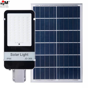 Image of BigM 300W & 15000 Lumens Commercial Graded Solar Street Light with a Large Solar Panel, Aluminum Lamp Body for Outdoors, Farms