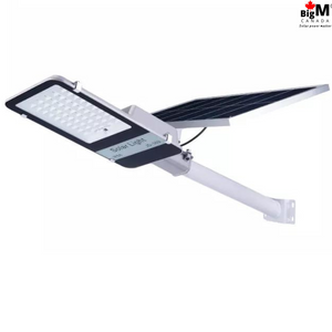 Image of BigM 300W & 15000 Lumens Commercial Graded Solar Street Light with a Large Solar Panel, Aluminum Lamp Body for Outdoors, Farms, backyards, playgrounds, parks, commercial buildings