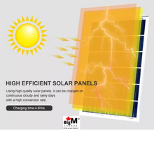 Load image into Gallery viewer, Image of high efficient solar panel absorbs sunlight efficiently on a good sunny day, rainy or snowy day
