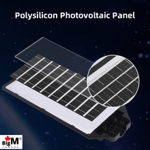 Load image into Gallery viewer, Image of polysilicon photovoltaic solar panel of  BigM 300W/500W/700W/900W LED Solar Street Flood Light
