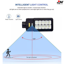 Load image into Gallery viewer, Image of BigM 300w Solar Street Light with intelligent light control. Light turns on automatically at dusk with human body induction
