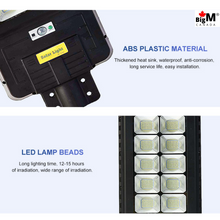 Charger l&#39;image dans la galerie, BigM heavy duty 500w Solar Street Lights made of high quality ABS shell and high efficiency bright led beads
