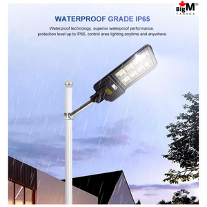 BigM 500w Solar Street Lights can be installed on a pole easily