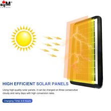 Load image into Gallery viewer, Image of BigM 500w Solar Street Lights With a large high conversion solar panel that charges faster
