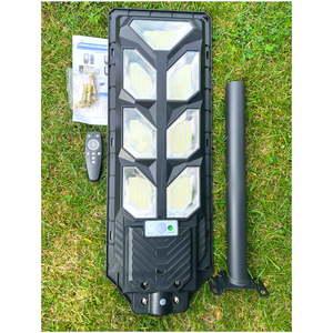 BigM 700W LED Solar Street Light With Remote, Metal Handle, Motion Sensor For Parking Lots, Parks, Farms, Camps, Off-grid Areas