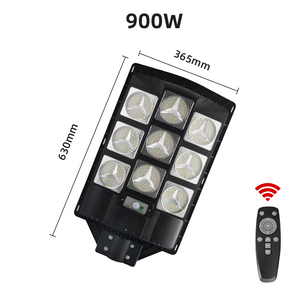 BigM 900W LED Commercial Solar Flood Lights with a remote and measurements